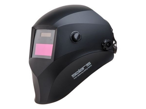 Щиток сварщика с самозатемняющимся светофильтром Solaris ASF440S (черный)(1/2/1/2; 90x35 мм (31,5 см2); DIN 4/9-13 (регулир.); шлифовка; сменная батарея)