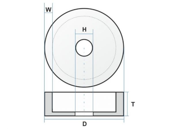 Чашка шлифовальная 200х63х32 25A 90 N