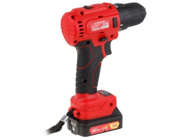 Дрель-шуруповерт WORTEX BD 1220-1 DLi в чем. БЕСЩЕТ, 12 В, 40 Н*м, 2х1.5 Ач, БЗП 10 мм(шур. до 6 мм, НЕ подходит к линейке ALL1)