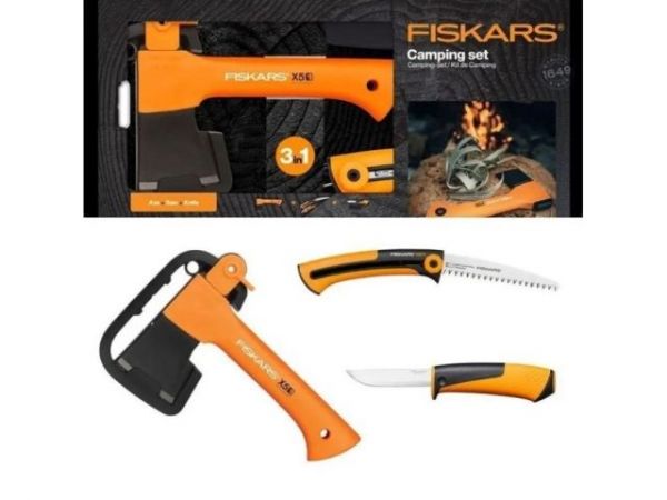 Туристический набор (топор+пила+нож) FISKARS
