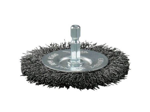 Щетка д/дрели дисковая 75 мм, толщина проволоки 0.3 мм, гофрированная, металл, 1/4' MAKITA