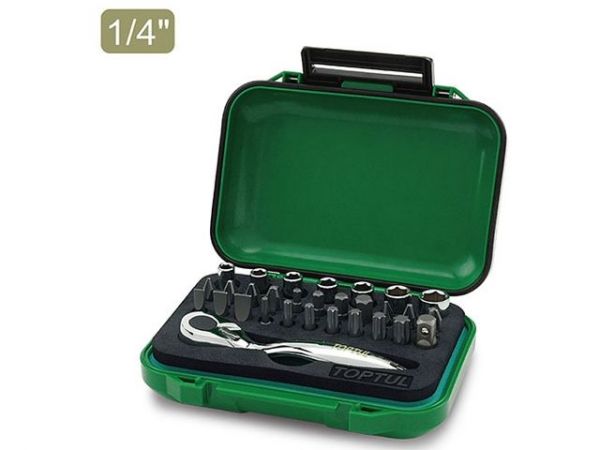 Набор головок и бит MINI 30предм. 1/4' TOPTUL