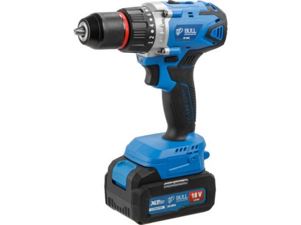 Дрель-шуруповерт BULL SR 1802 Xcase, XLTpro, БЕСЩЕТ., 18 В, 80 Н*м, 2*4 А*ч, БЗП 13 мм(шурупы до 10 мм)
