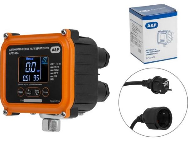 Автоматическое реле давления для насоса 1/4' вн. A&P