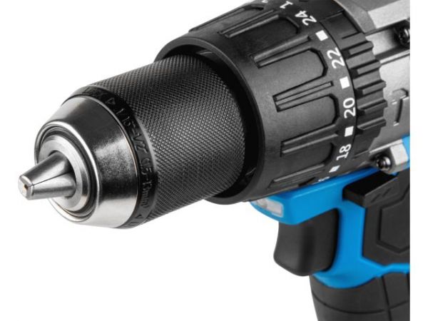 Дрель-шуруповерт BULL SR 1805 в чем. XLTpro, 2х4 А*ч, БЕСЩЕТ., 18 В, 120 Н*м, БЗП(мет.) 13 мм(Доп. функции: Ударное сверление, 'AntiKickback', режим 'TURBO')