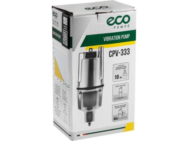 Насос вибрационный ECO CPV-333 (10м, нижний забор)(330Вт, 1300 л/ч, пров. 10м 3х0,75 мм2, аналог насоса Ручеек)