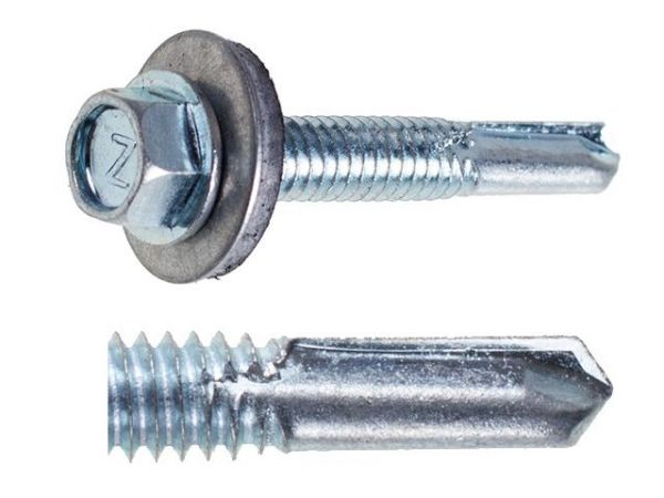 Саморез кровельный 5.5х51 мм цинк, шайба с прокл., PT5 (2800 шт в коробе) STARFIX(увеличенное сверло)