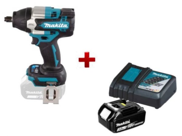Ударный гайковерт MAKITA DTW700Z в кор. + АКЦИЯ АКБ BL1830 и ЗУ DC18RC(18.0 В, Li-Ion, посадочн. квадрат 1/2 ', 700 Нм, вес 1.2 кг + АКЦИЯ АКБ BL1830 и ЗУ DC18RC)