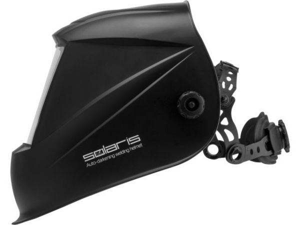 Щиток сварщика с самозатемняющимся светофильтром Solaris ASF710S (черный)(1/1/1/2; 100x60 мм (60 см2); DIN 4/5-8/9-13 (рег); шлифовка; рег.чувств.+задержки; 4 сенсора)