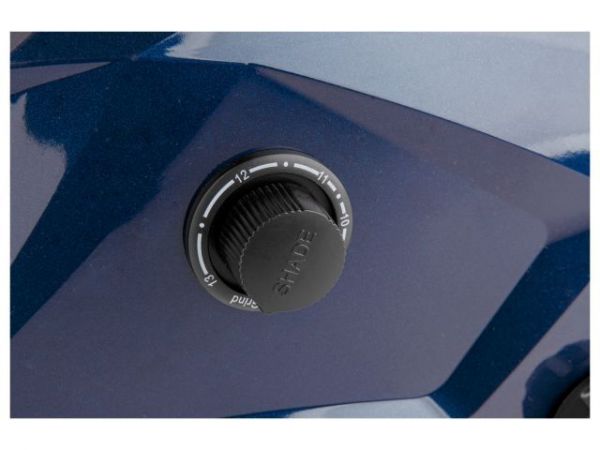 Щиток сварщика с самозатемняющимся светофильтром Solaris ASF650Х (синий металлик)(1/1/1/2; 100x45 мм (45,0 см2); DIN 3/9-13 (рег); 4 сенсора; естеств. передача цветов XtremeColorLens)