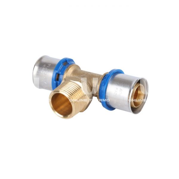 Тройник с наружной резьбой APE ARL2004303, 26х3/4"х26, пресс-фитинг