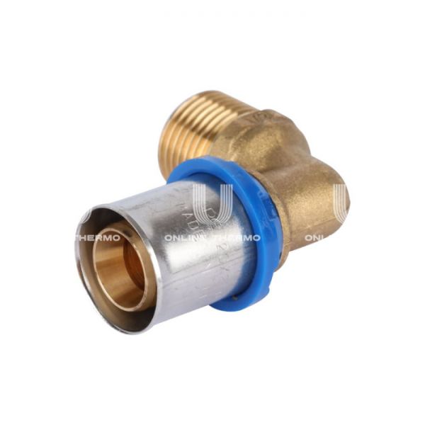 Угольник (угол) 90° с наружной резьбой APE ARL3003200, 20х1/2", пресс-фитинг