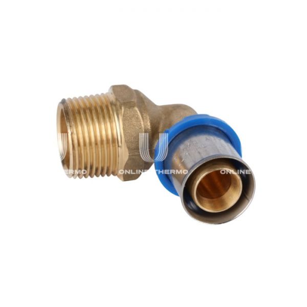 Угольник (угол) 90° с наружной резьбой APE ARL3004200, 20х3/4", пресс-фитинг