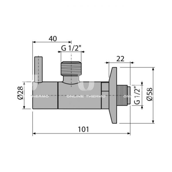 Угловой вентиль с фильтром Alcaplast ARV003-ANTIC, 1/2" × 1/2", круглый, антик, с розеткой