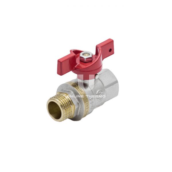 Кран шаровый Aquasfera Euro 1004-02, ВР-НР 3/4", полнопроходной, ручка-бабочка