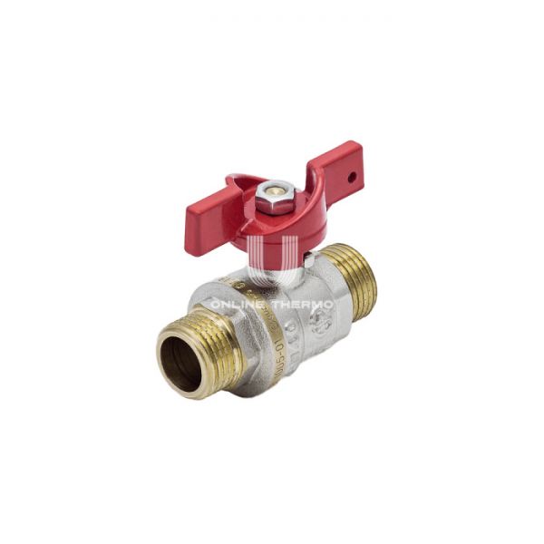 Кран шаровый Aquasfera Euro 1005-01, НР 1/2", полнопроходной, ручка-бабочка