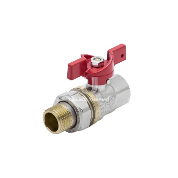 Кран шаровый Aquasfera Euro 1007-02, ВР-НР 3/4", полнопроходной, ручка-бабочка