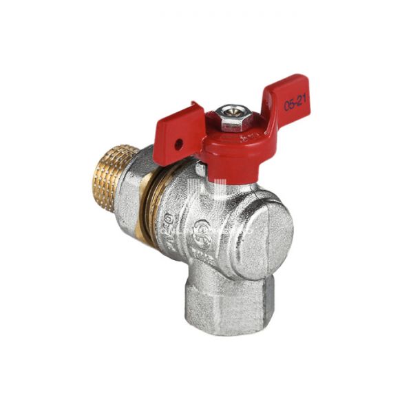 Кран шаровый угловой Aquasfera Euro1011-01, ВР-НР 1/2", полнопроходной, ручка-бабочка