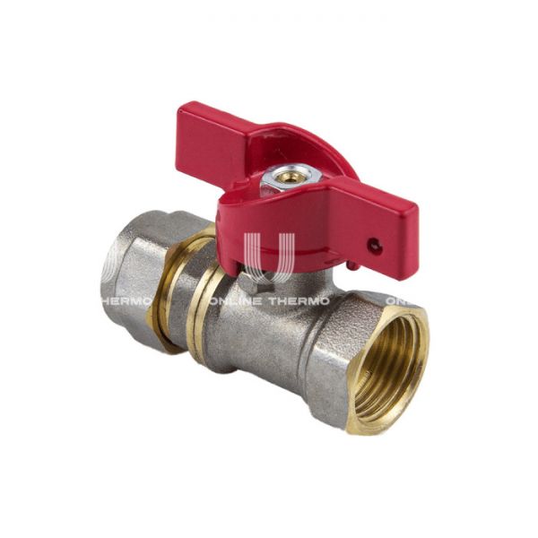 Кран шаровый Aquasfera Euro 1016-03, КО-ВР 3/4", ручка-бабочка