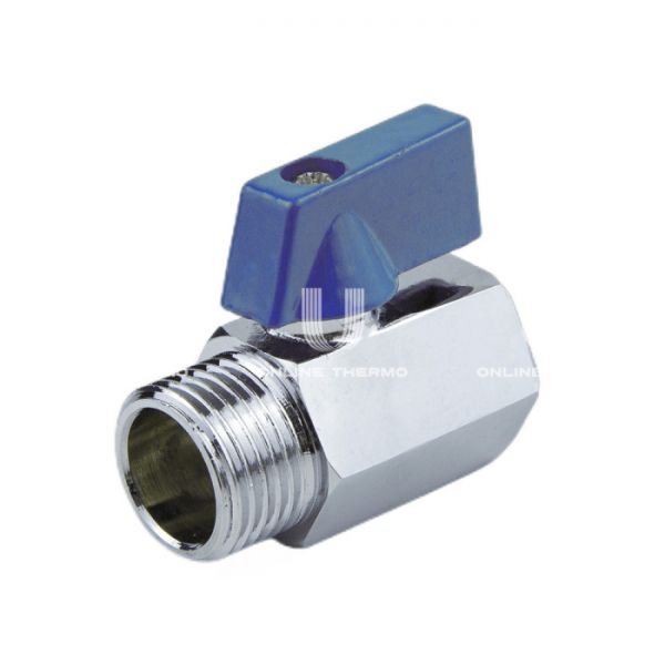 Кран шаровый мини Aquasfera 1033-01, ВР-НР 1/2", ручка-флажок