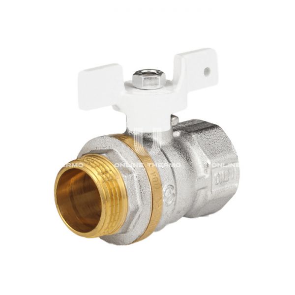 Кран шаровый Aquasfera Standard 1104-01, ВР-НР 1/2", полнопроходной, ручка-бабочка