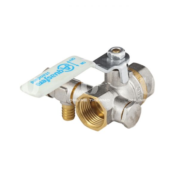 Кран шаровый Aquasfera Standard 1112-02, ВР 3/4", полнопроходной, ручка-рычаг