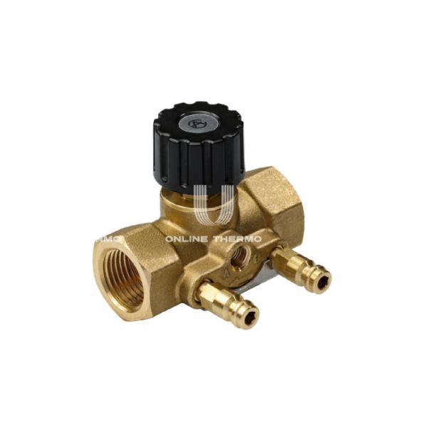 Балансировочный статический клапан-партнер Aquasfera 2012-01 ВР 1/2", с ниппелями