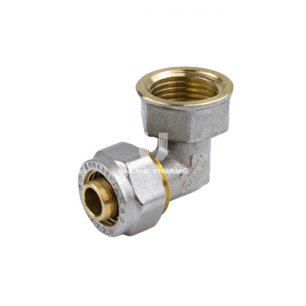 Угольник (угол) 90° с внутренней резьбой Aquasfera 7007-07, 1"×32 мм, компрессионный