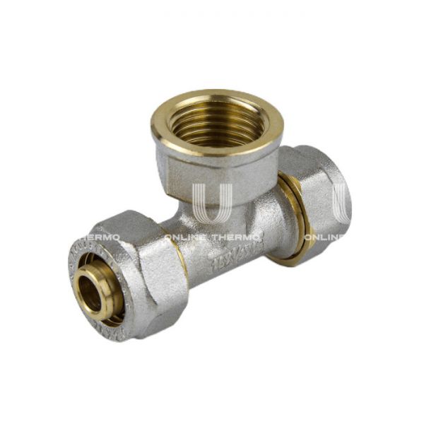 Тройник с внутренней резьбой Aquasfera 7013-05, 1"×32 мм, компрессионный