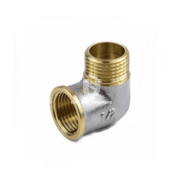 Угольник (угол) равносторонний с внутренней и наружной резьбой Aquasfera 9002-03 ВР-НР 1", никелированный