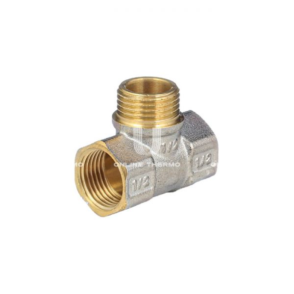 Тройник равносторонний с внутренней и наружной резьбой Aquasfera 9009-01 ВР-НР 1/2", никелированный