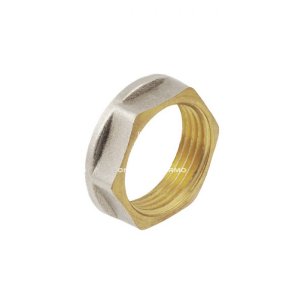 Контргайка с упором Aquasfera 9034-01 ВР 1/2", никелированная