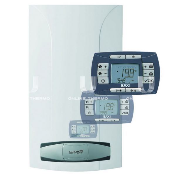 Настенный газовый котел Baxi LUNA-3 COMFORT 1.310 Fi CSE45531358-, одноконтурный, закрытая камера, 31 кВт, выносная панель управления