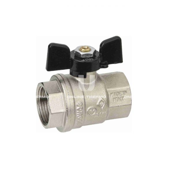 Кран шаровый Bugatti Oregon 03020062 1/2" ВР-ВР, 302, полнопроходной, ручка-бабочка