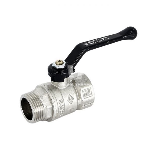 Кран шаровый Bugatti Arizona 06050077 1" НР-ВР, 605, стандартный проход, ручка-рычаг