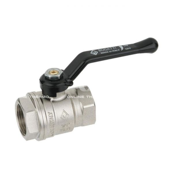 Кран шаровый Bugatti New Jersey 09100017 2" ВР-ВР, 910, полнопроходной, ручка-рычаг