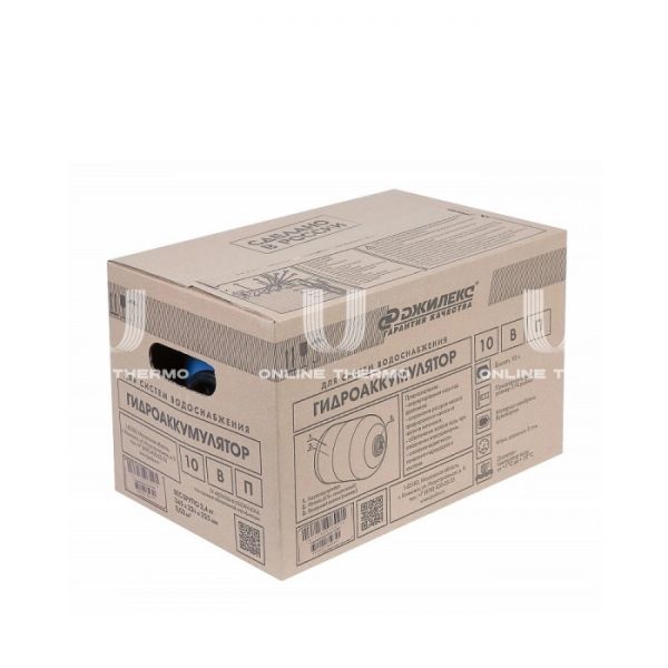 *Гидроаккумулятор (расширительный бак) для водоснабжения Джилекс ВП 10, 10 литров,  синий, вертикальный, подвесной