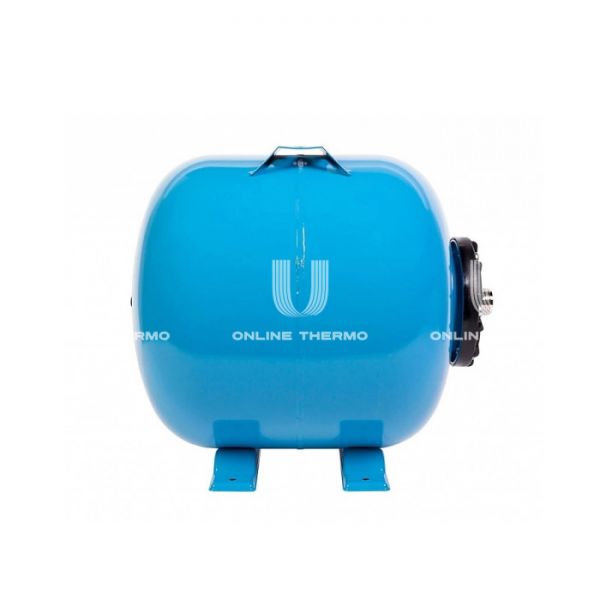 Гидроаккумулятор (расширительный бак) для водоснабжения Джилекс ГП 50, 50 литров синий, горизонтальный на ножках