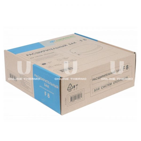 Расширительный бак для отопления Джилекс В 8 F, 8 литров, красный, вертикальный, плоский