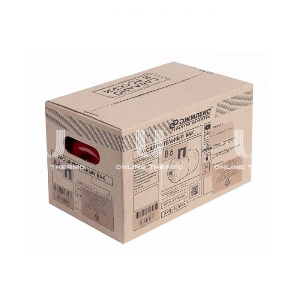 *Расширительный бак для отопления Джилекс ВП 6, 6 литров,  красный, вертикальный, подвесной