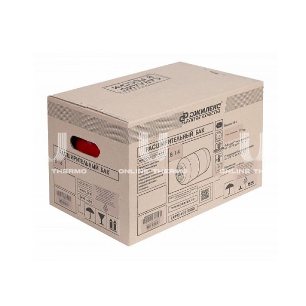 Расширительный бак для отопления Джилекс В 14, 14 литров,  красный, вертикальный, подвесной