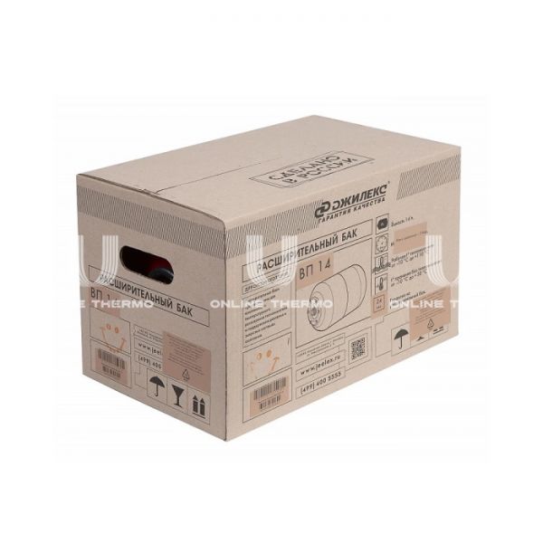 *Расширительный бак для отопления Джилекс ВП 14, 14 литров,  красный, вертикальный, подвесной