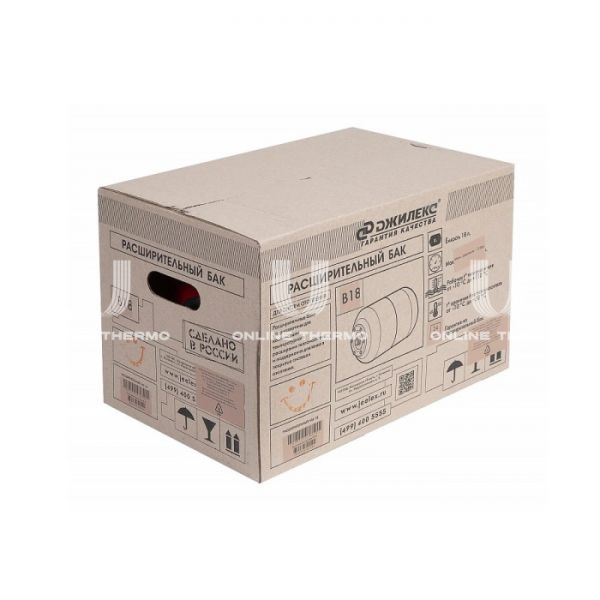 Расширительный бак для отопления Джилекс В 18, 18 литров,  красный, вертикальный, подвесной