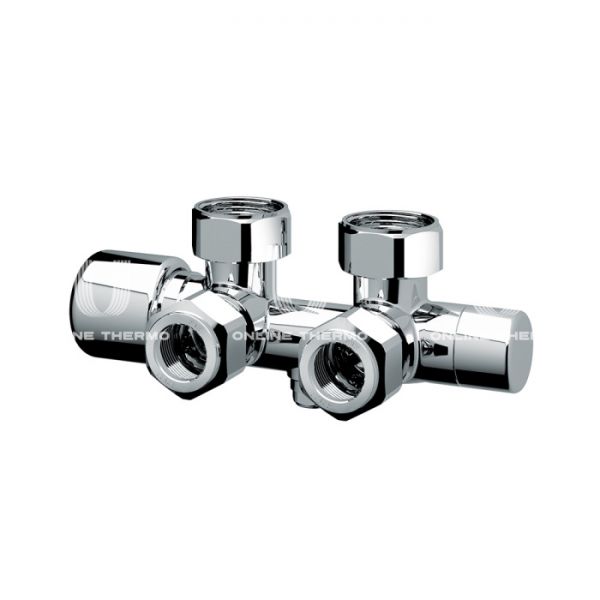 Узел нижнего подключения FAR, FL 0262 C12, 3/4" ВР-НГ, угловой, термостатический, хром