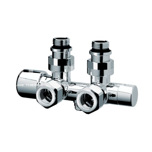 Узел нижнего подключения FAR, FL 0264 C12, 1/2" М24х19 НР-НГ, угловой, термостатический, хром