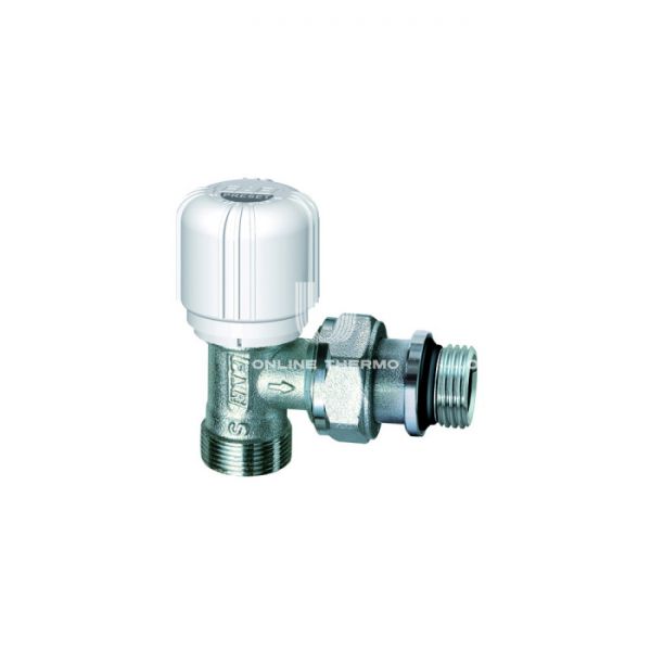 Термостатический клапан (терморегулятор) FAR FT 1618 C12, 1/2" М24х19 НР, угловой, хром, без преднастройки