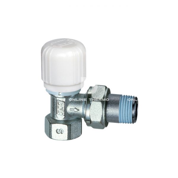 Термостатический клапан (терморегулятор) FAR FT 1620 1, 1" ВР, угловой, хромированный, без преднастройки