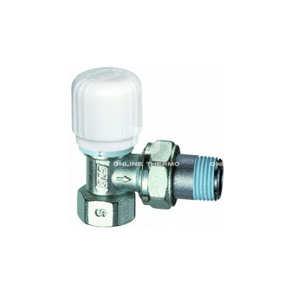 Термостатический клапан (терморегулятор) FAR FT 1620 12, 1/2" ВР-НР, угловой, хромированный, без преднастройки
