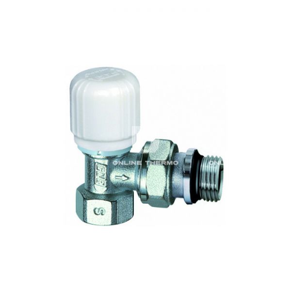 Термостатический клапан (терморегулятор) FAR FT 1621 12, 1/2" ВР-НР, угловой, хромированный, без преднастройки