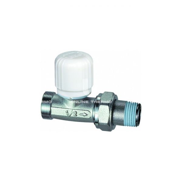 Термостатический клапан (терморегулятор) FAR FT 1630 C12, 1/2" М24х19 НР, прямой, хромированный, без преднастройки